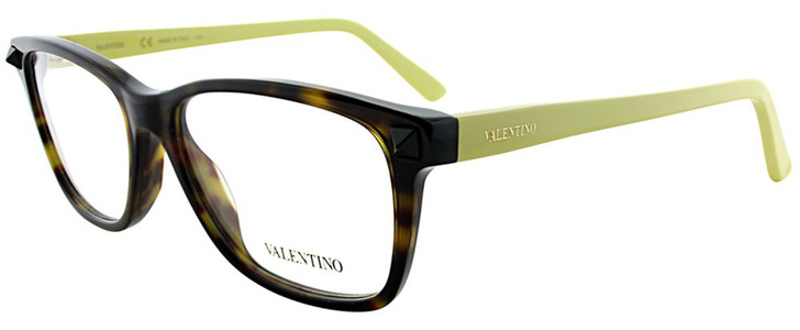 Valentino Designer Eyeglasses V2694-203 in Dark Havana Yellow 53mm :: Custom Left & Right Lens