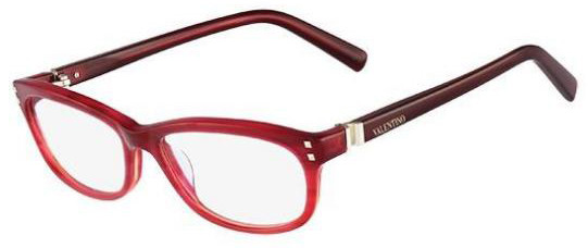 Valentino Designer Eyeglasses V2649-618 in Striped Red 54mm :: Rx Single Vision