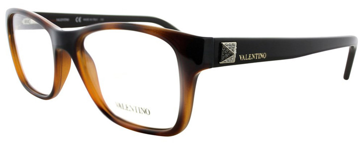 Valentino Designer Eyeglasses V2696R-725 in Blonde Havana 52mm :: Progressive