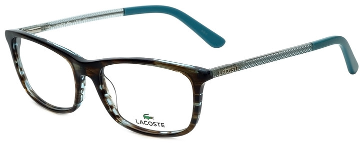 Lacoste Designer Eyeglasses L2711-215 in Azure Havana 52mm :: Progressive
