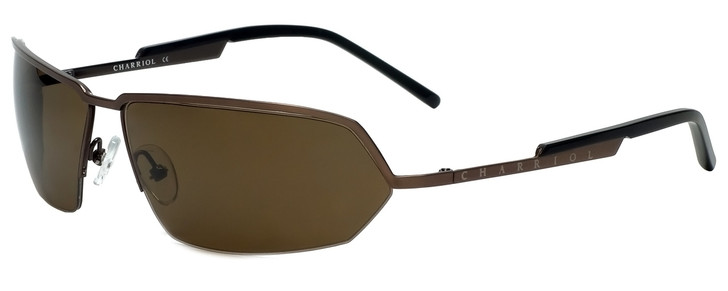Charriol Designer Sunglasses in Brown Frame & Amber Lens (PC8036-C3)