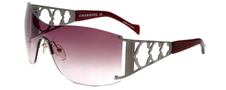 Charriol Designer Sunglasses in Silver Frame & Rose Gradient Lens (PC8051-C3)