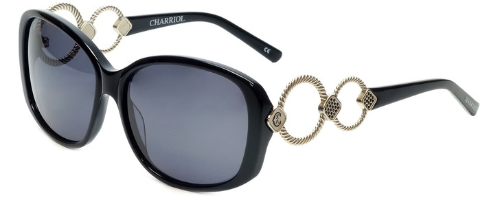 Charriol Designer Sunglasses in Black Frame & Grey Lens (PC8086-C1)