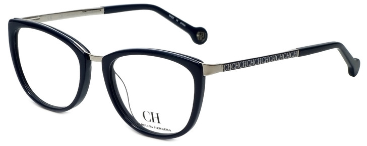 Carolina Herrera Designer Eyeglasses VHE092K-579Y in Navy Gunmetal 52mm :: Custom Left & Right Lens