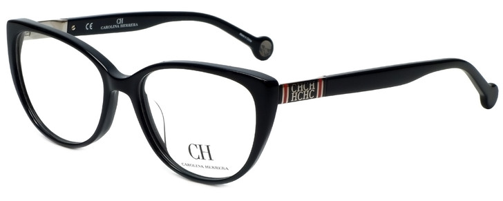 Carolina Herrera Designer Eyeglasses VHE710K-700Y in Black 53mm :: Progressive