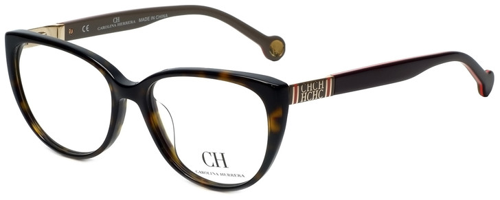 Carolina Herrera Designer Eyeglasses VHE710K-722Y in Dark Havana 53mm :: Progressive