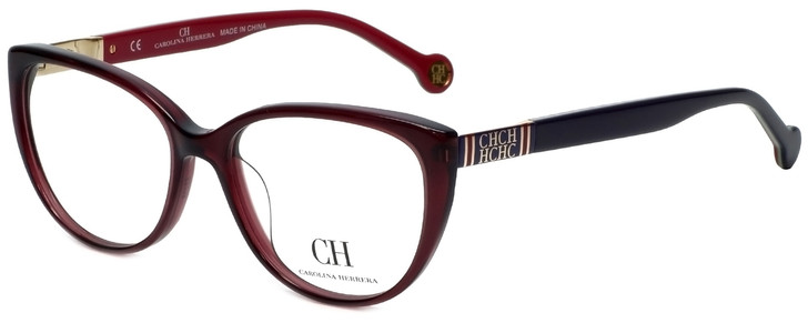 Carolina Herrera Designer Eyeglasses VHE710K-0V01 in Black Purple 53mm :: Rx Bi-Focal