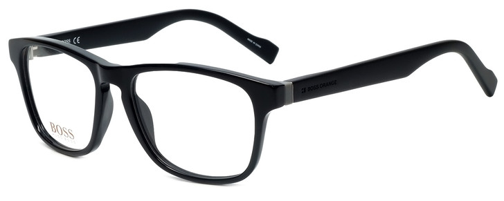 Hugo Boss Designer Eyeglasses BO0180-KUN in Matte Black 53mm :: Custom Left & Right Lens