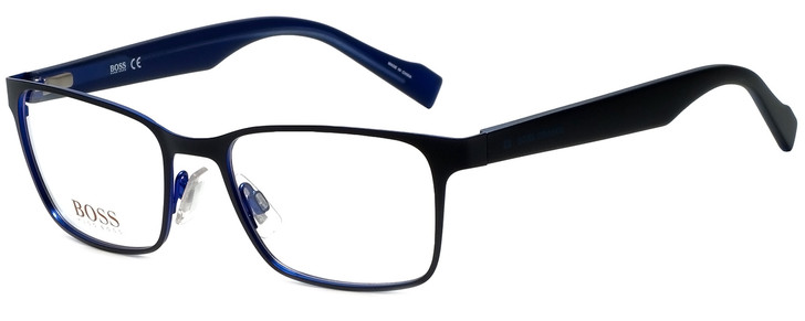 Hugo Boss Designer Eyeglasses BO0183-JOD in Black Blue 51mm :: Custom Left & Right Lens