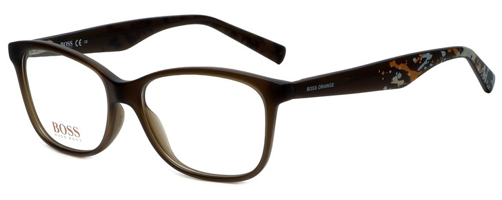 Hugo Boss Designer Eyeglasses BO0216-F4S in Brown Splatter 52mm :: Custom Left & Right Lens