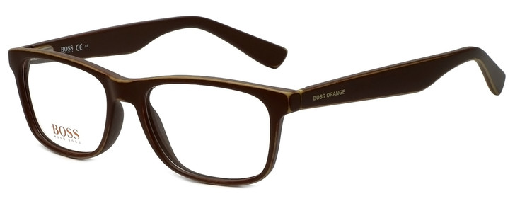 Hugo Boss Designer Eyeglasses BO0217-9FU in Distressed Brown 52mm :: Progressive