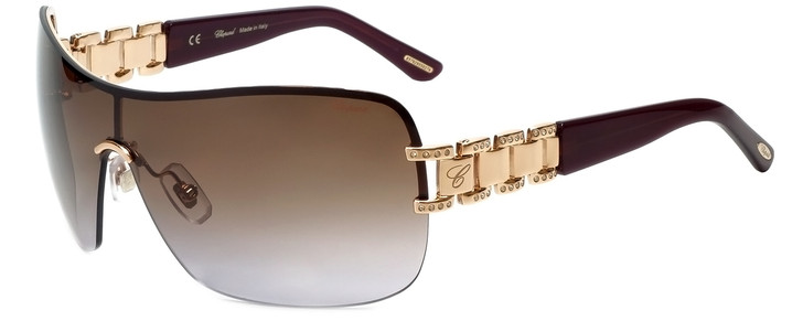 Chopard Designer Sunglasses SCHA62S-08FC in Shiny Copper Gold with Brown Gradient Lens