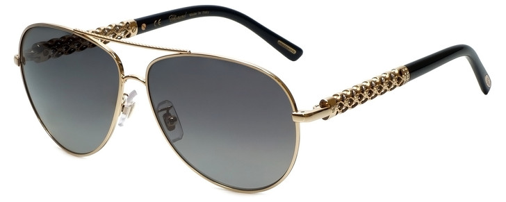 Chopard Designer Polarized Sunglasses SCHB66S-300P in Shiny Rose Gold with Grey Gradient Lens