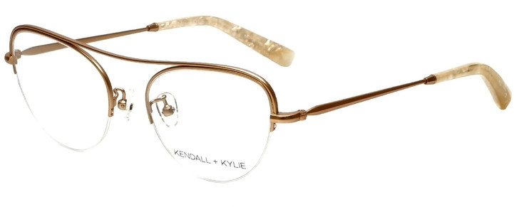 Kendall + Kylie Designer Eyeglasses Marianna KKO138-780 in Rose Gold 51mm :: Custom Left & Right Lens