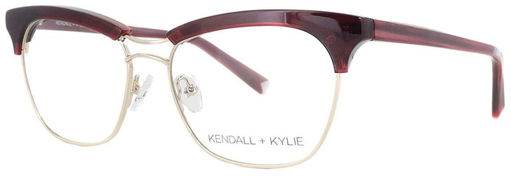 Kendall + Kylie Designer Eyeglasses Piper KKO109-605 in Burgundy 53mm :: Custom Left & Right Lens