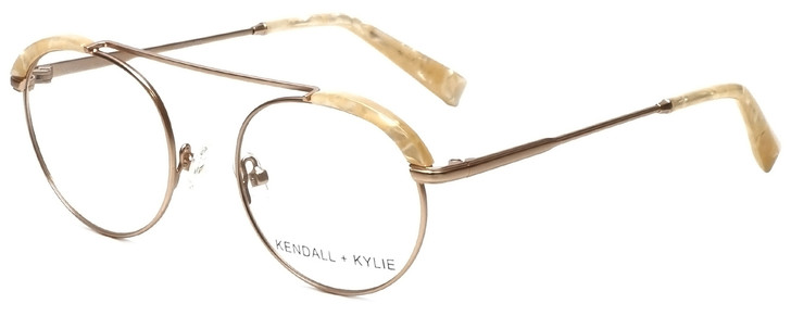 Kendall + Kylie Designer Eyeglasses Stacie KKO130-780 in Rose Gold 48mm :: Rx Single Vision