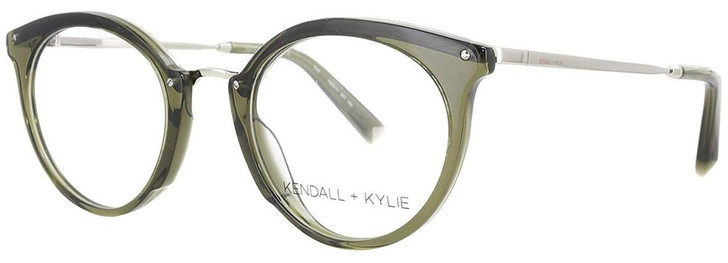 Kendall + Kylie Designer Eyeglasses Rae KKO111-301 in Green 48mm :: Rx Single Vision