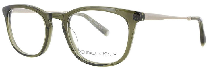 Kendall + Kylie Designer Eyeglasses Heidi KKO102-301 in Green 50mm :: Progressive