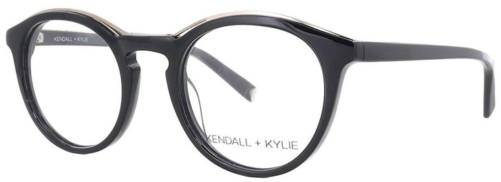 Kendall + Kylie Designer Reading Glasses Noelle KKO112-001 in Black 48mm