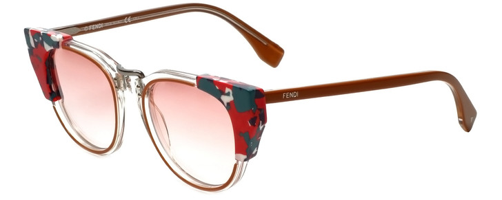 Fendi Designer Sunglasses FF0074-RCI-50mm Rust Havana Red Marble Grey/ Rose Pink