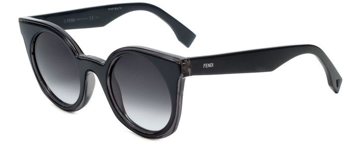 Fendi Women's Designer Sunglasses FF0196-L1A-48 mm in Grey Blue Crystal Cateye