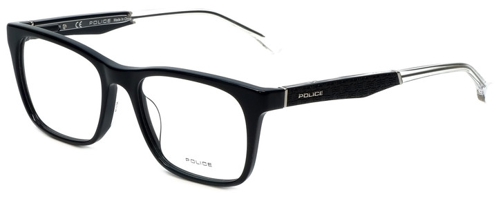 Police Designer Eyeglasses Close Up 6VPL056-0700 in Shiny Black 52mm :: Rx Single Vision