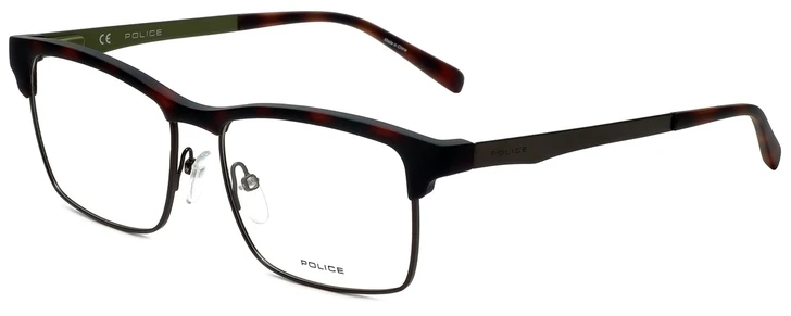Police Designer Eyeglasses Kick Off 3VPL260-0V50 in Rubber Havana 54mm :: Progressive