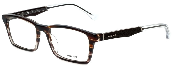 Police Designer Reading Glasses Close Up 5VPL055-0C00 in Brown Stripe 53mm