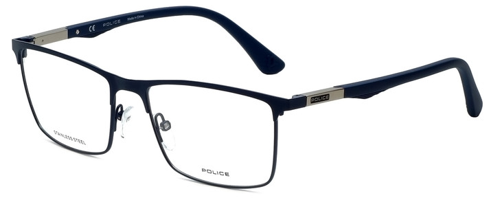 Police Designer Reading Glasses Brooklyn 5VPL394-01HL in Matte Blue 55mm