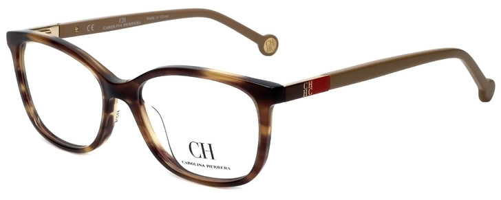 Carolina Herrera Designer Eyeglasses VHE674K-06HN in Tortoise 53mm :: Progressive