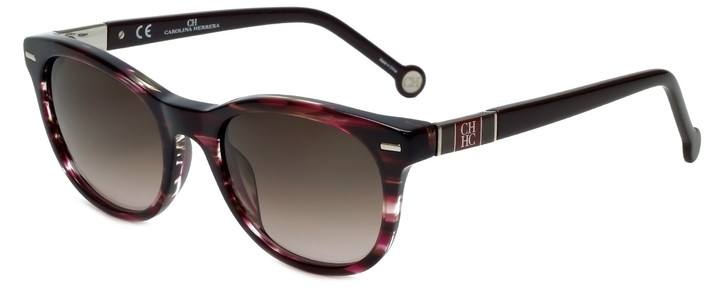 Carolina Herrera Designer Sunglasses SHE600-09CC in Dark Garnet 51mm