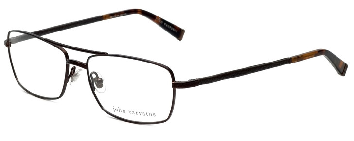 John Varvatos Designer Eyeglasses V148 in Antique Brown 56mm :: Progressive