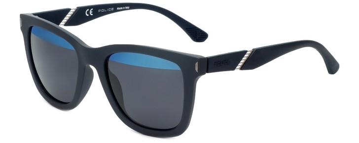 Police Designer Sunglasses Speed 1 in Rubber Grey with Blue Mirror Lens