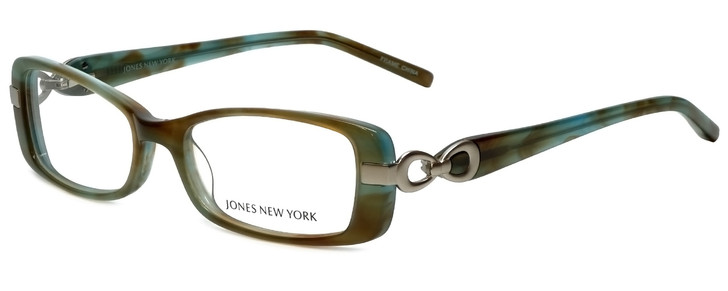 Jones New York Designer Eyeglasses J738 in Aqua Brown 52mm :: Rx Single Vision