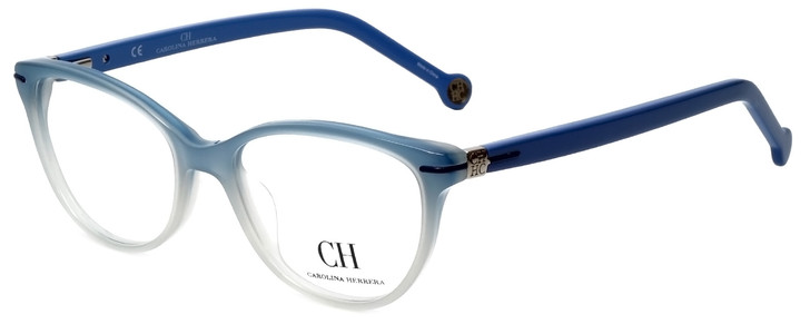 Carolina Herrera Designer Eyeglasses VHE660-0N91 in Blue Fade 52mm :: Progressive