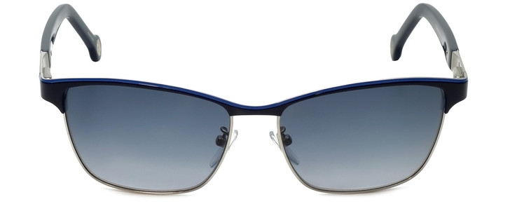 Carolina Herrera Designer Sunglasses SHE069-08PN in Black Blue Metalmm