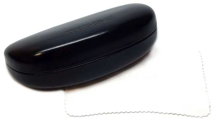 Roberto Cavalli Authentic Hard Clamshell Eyeglass Case in Black