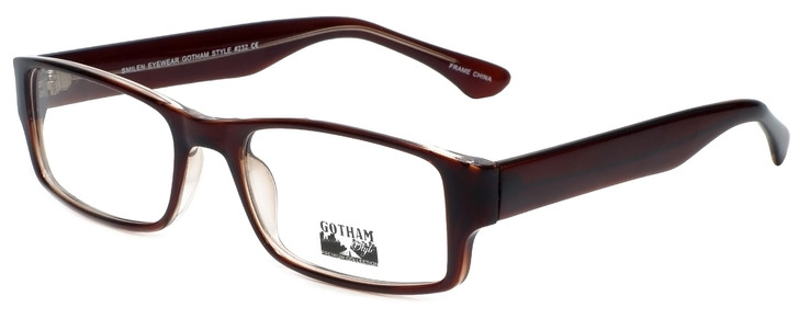 Gotham Style Authentic Designer Reading Glasses G232 Brown Crystal 60 mm Large