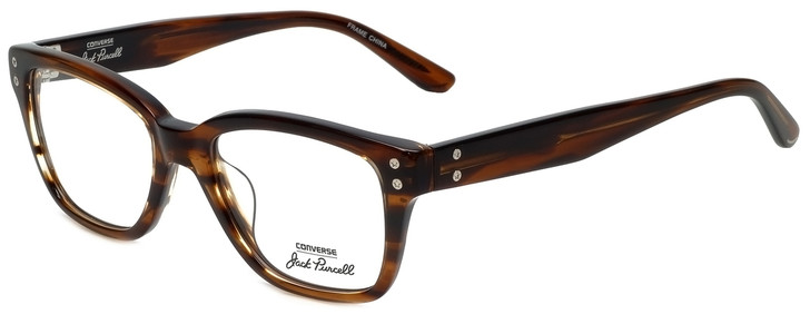 Converse Designer Eyeglasses P003 in Brown Horn 51mm :: Custom Left & Right Lens