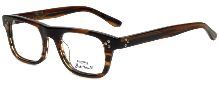 Converse Designer Eyeglasses P004 in Brown Horn 50mm :: Rx Bi-Focal