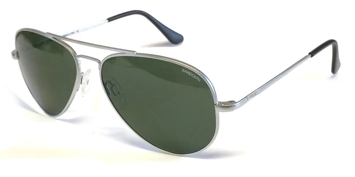 Randolph CR74414 57 mm Concorde Sunglasses in Matte Chrome & Grey