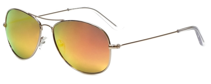 Vivid Polarized Aviator Sunglasses 790S in Gold with Orange Mirror Lens