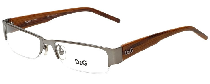 Dolce & Gabbana Designer Eyeglasses DD5017-018-49 in Silver Wood 49mm ::  Custom Left & Right Lens - Speert International
