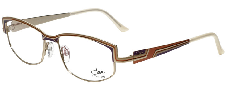 Cazal Designer Eyeglasses Cazal-4234-001 in Purple Orange Gold 54mm :: Rx Single Vision