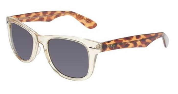 Lucky Brand Beach Bum Designer Sunglasses Yellow-Crystal & Leopard w/Gray Lens