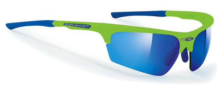 Rudy Project Noyz Sunglasses in Green Fluo with Multilaser Blue Lens