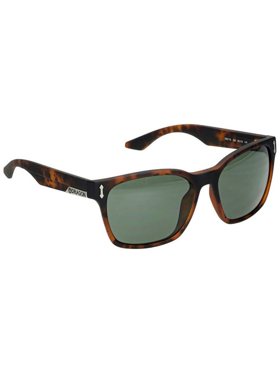 Dragon Alliance Liege Sunglasses in Matte Tortoise with Green G15 Lenses