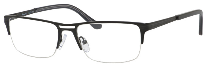 Esquire Designer Eyeglasses EQ1533-SBK in Satin Black 55mm :: Custom Left & Right Lens