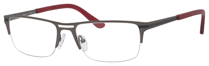 Esquire Designer Eyeglasses EQ1533-SGU in Satin Gunmetal 55mm :: Custom Left & Right Lens