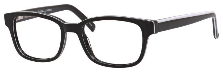 Ernest Hemingway Designer Eyeglasses H4689-BKW in Black White 49mm :: Rx Single Vision